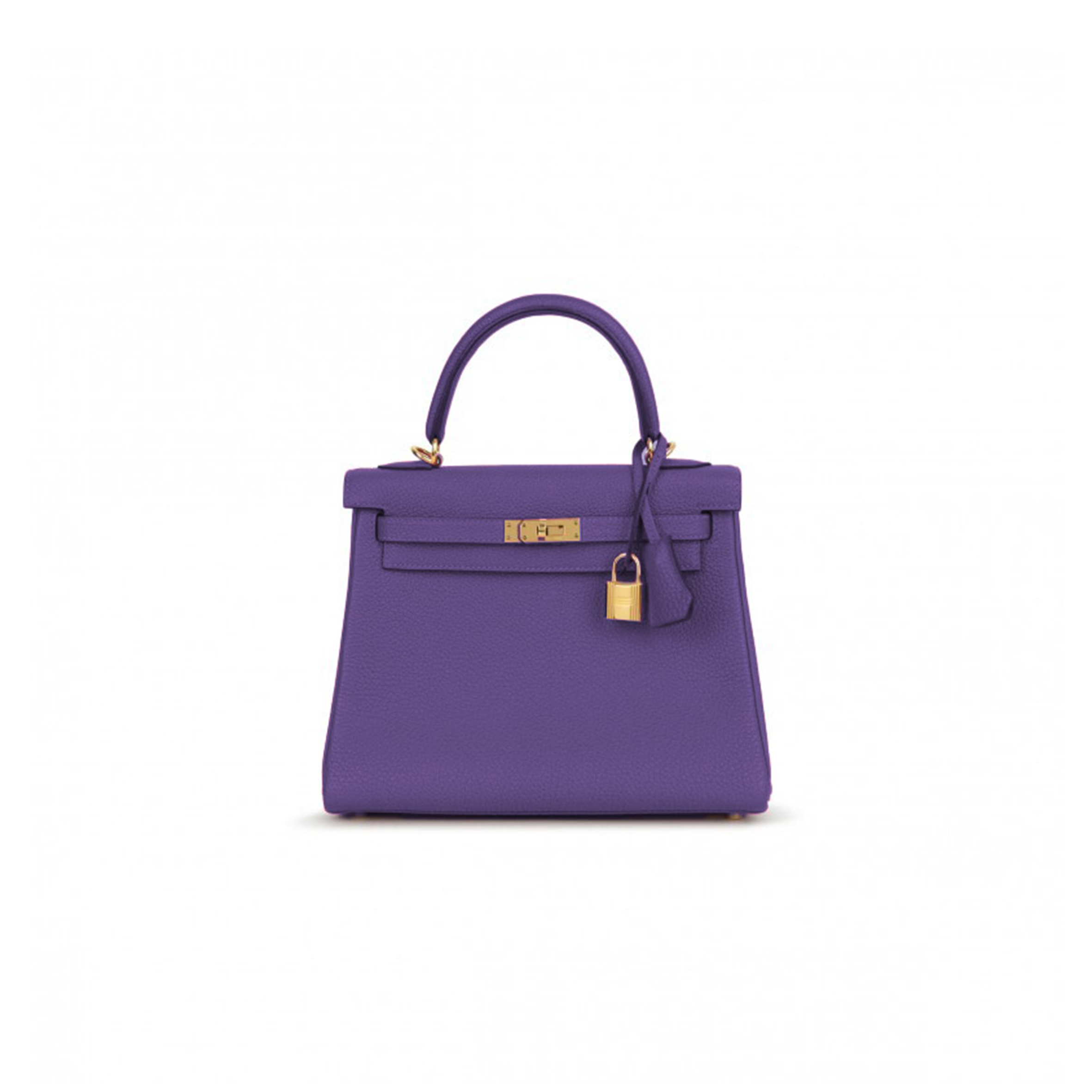 HERMÈS KELLY TOUCH 25 ANEMONE PURPLE TOGO (25*17*7cm)